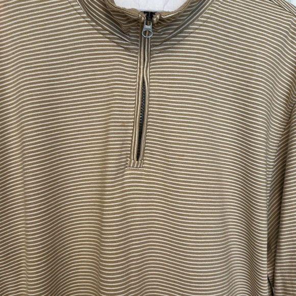 IZOD Sweat Shirt Mens Striped XXL /TTG TOP zip front - Picture 6 of 12